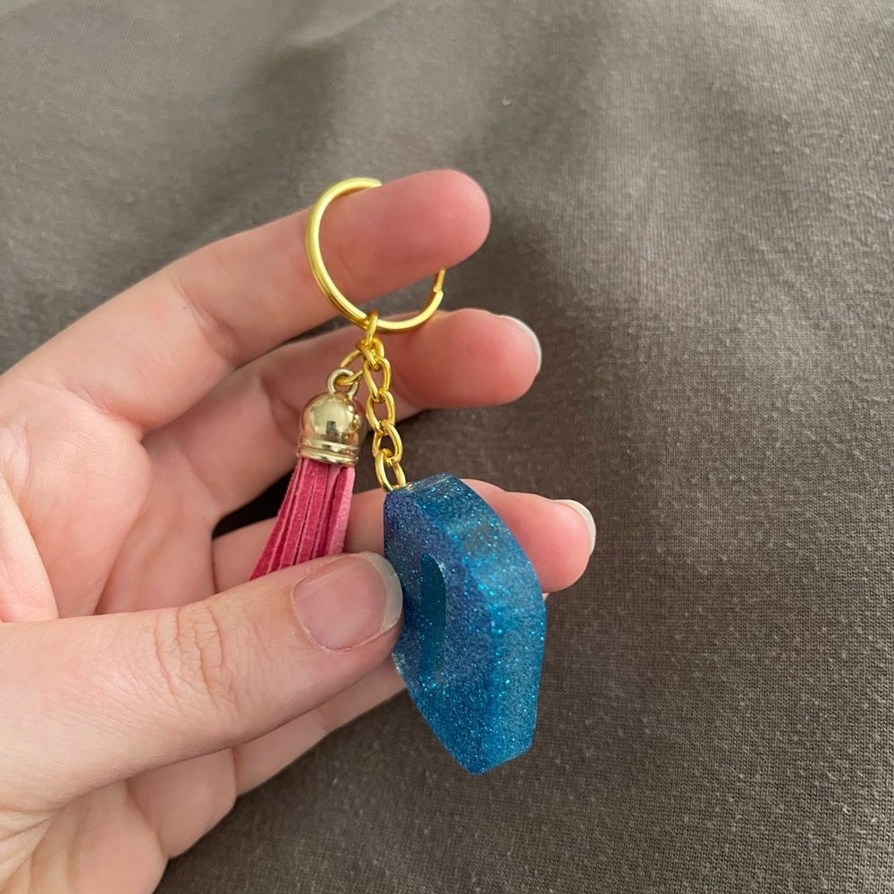Handmade Number "0” (Zero) Keychain - Picture 3 of 6